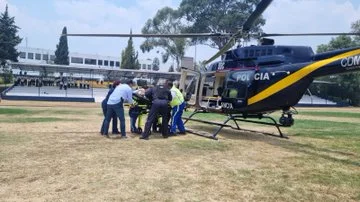Rescate en aire: Helicóptero de grupo Cóndores acude a urgencia en la Universidad de la Policía