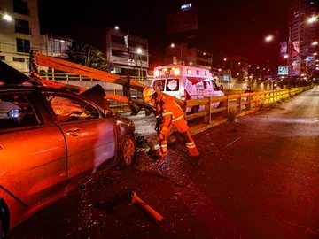 Trágico accidente en Puebla: Choque en distribuidor vial Juárez-Serdán deja cuatro heridos