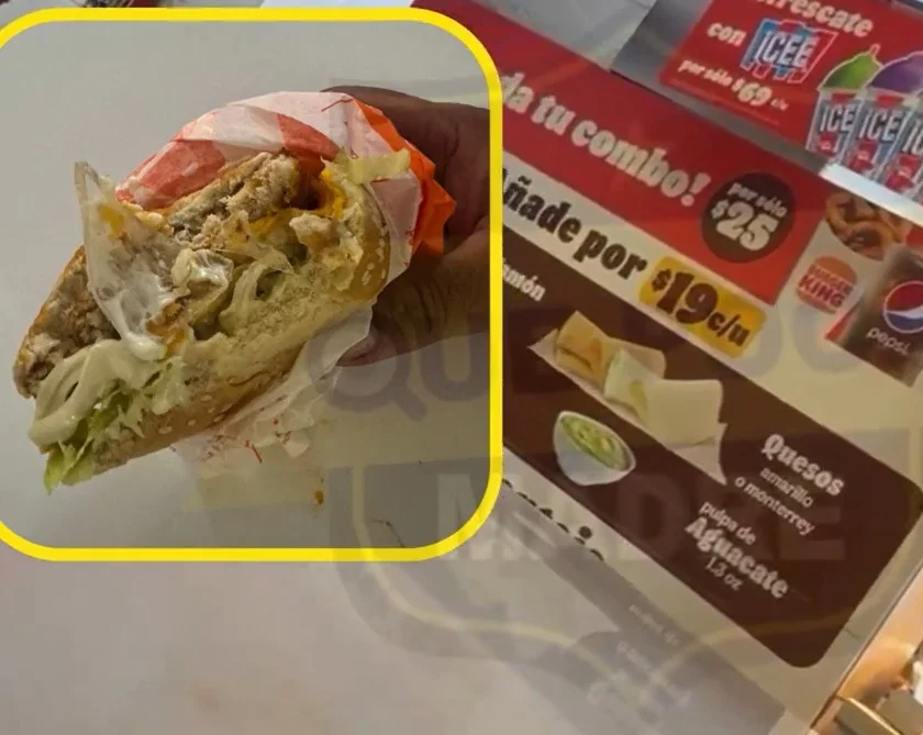 Escándalo en Burger King de Metepec: Hallan vidrios en hamburguesa