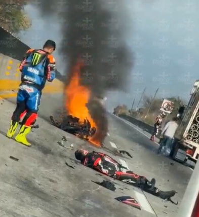 Grave accidente en caravana de motocicletas, autopista Guadalajara – Tepic