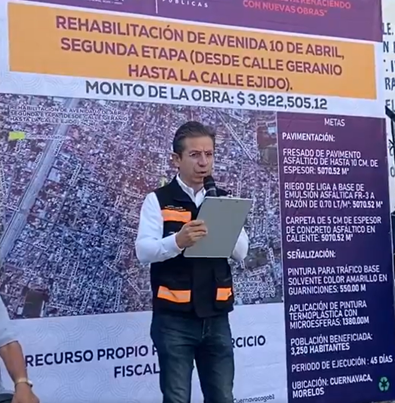 Avanza Rehabilitación Asfáltica en la Avenida 10 de Abril